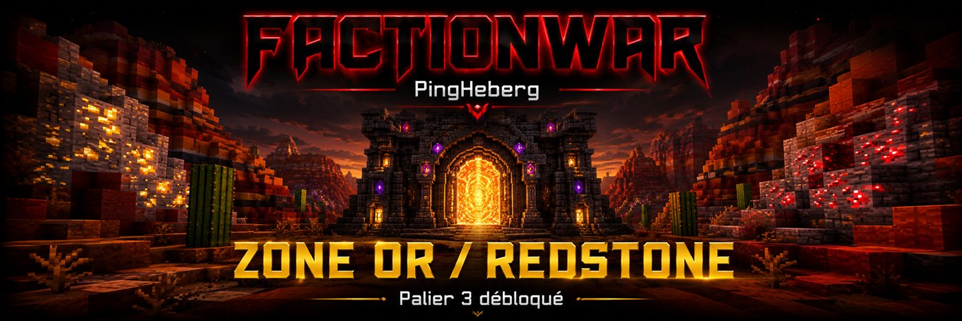 Zone Or / Redstone — palier 3