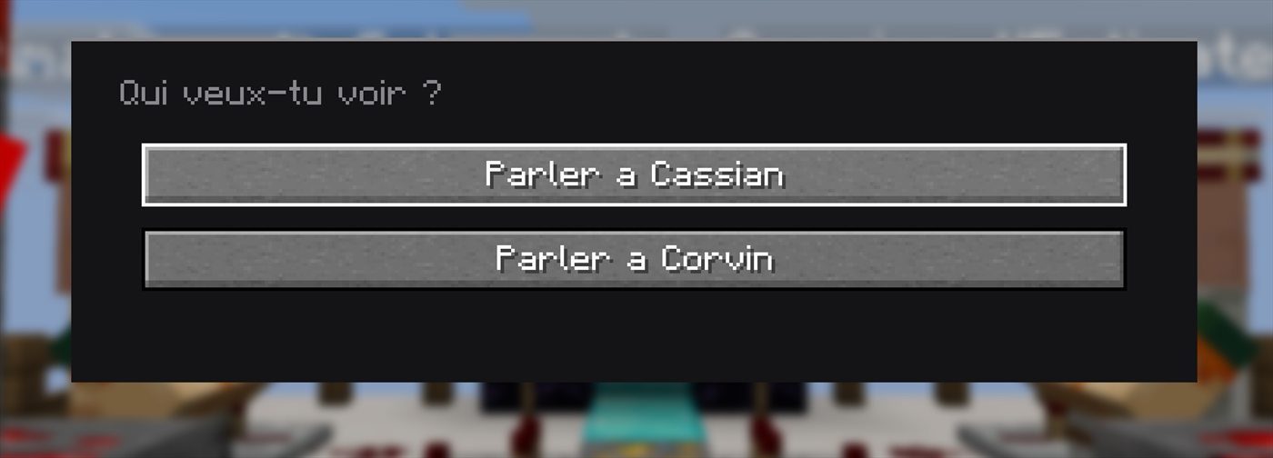 Le menu de la touche J à Solarande