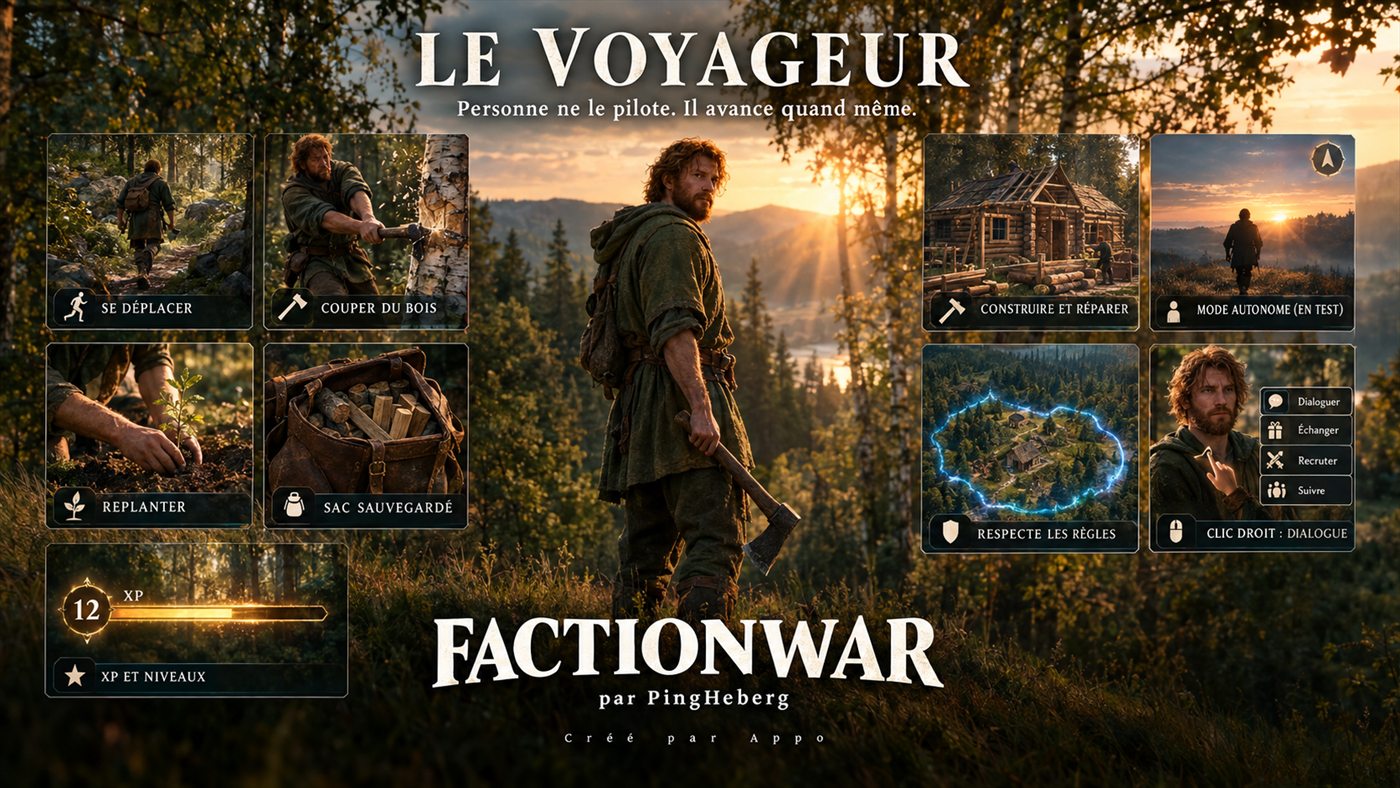 Le Voyageur — carte d'annonce