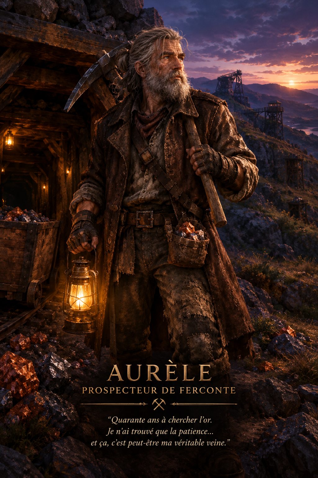 Aurèle, Prospecteur de Ferconte — la carte d'annonce officielle