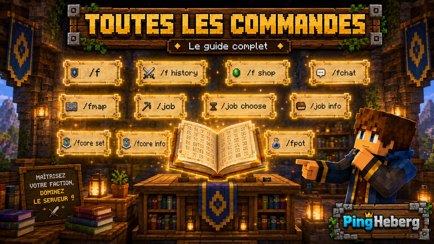 Toutes les commandes — le guide complet