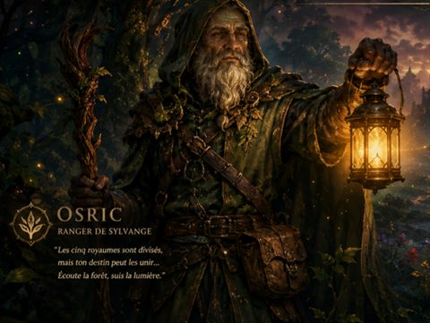 Carte personnage Osric, PNJ de Sylvange